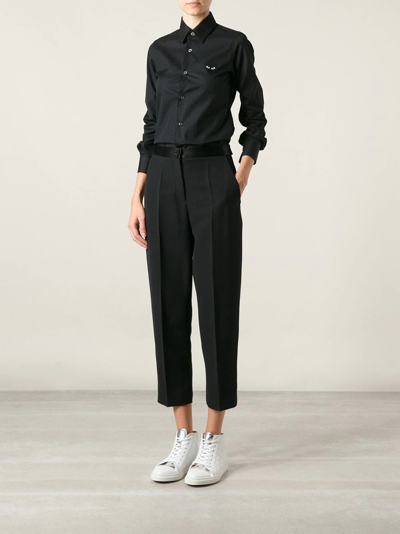 Comme des Garçons PLAY embroidered heart shirt outlook
