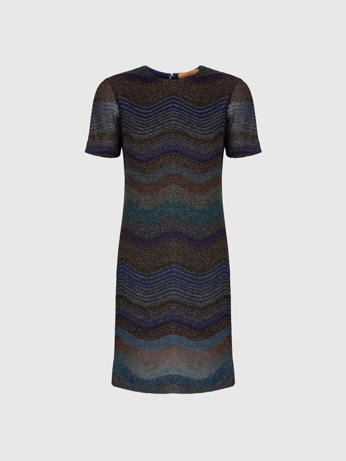 Mini dress with wide wave motif - 1