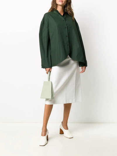 Jil Sander curved-front cotton shirt outlook