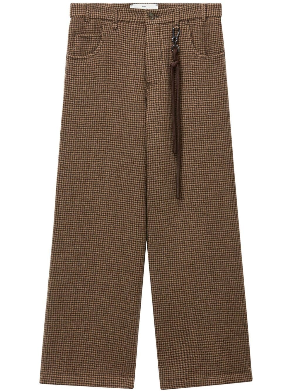 check-pattern trousers - 1