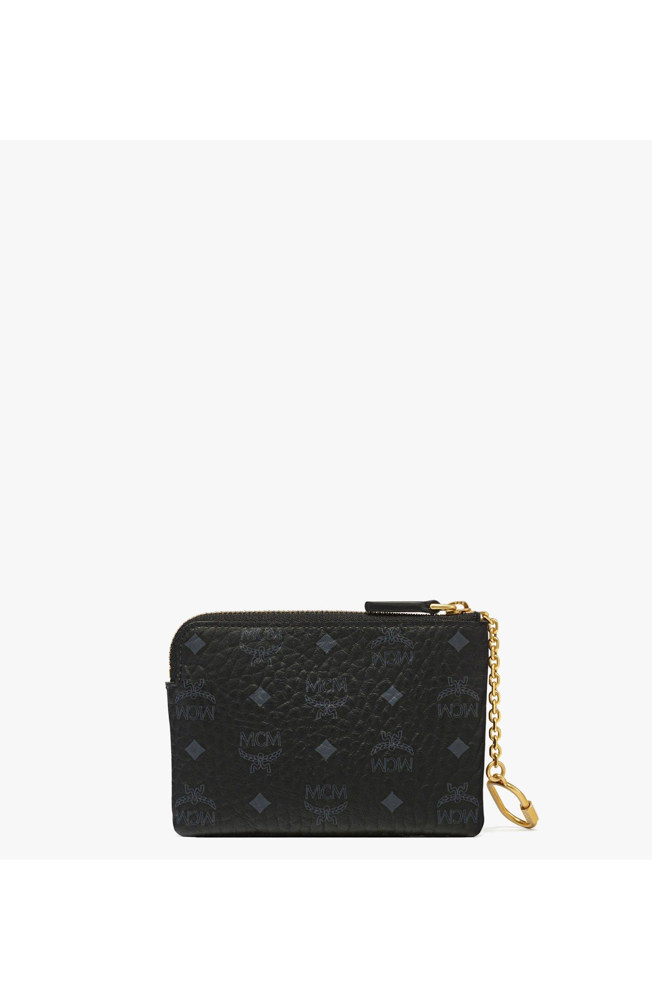MCM Aren Card Pouch in Visetos in Black at Nordstrom - 3