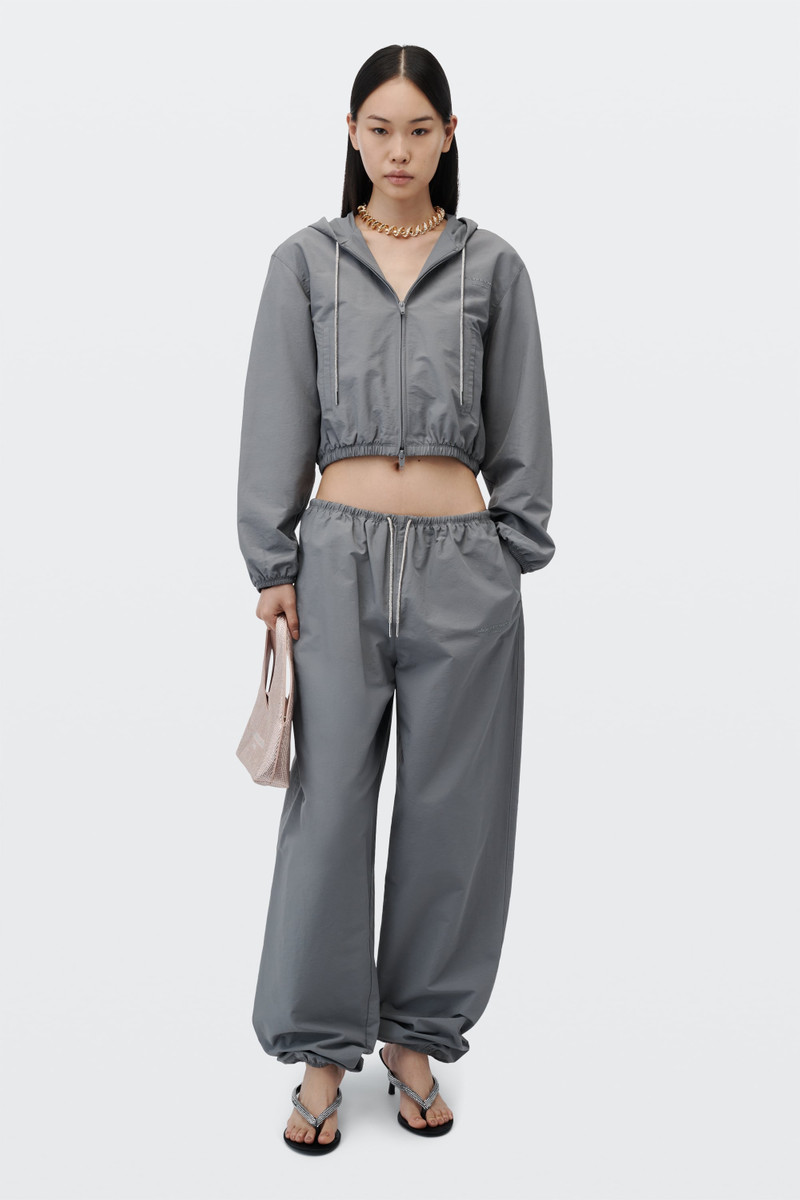 CRYSTAL DRAWCORD SHRUNKEN HOODIE JACKET 3