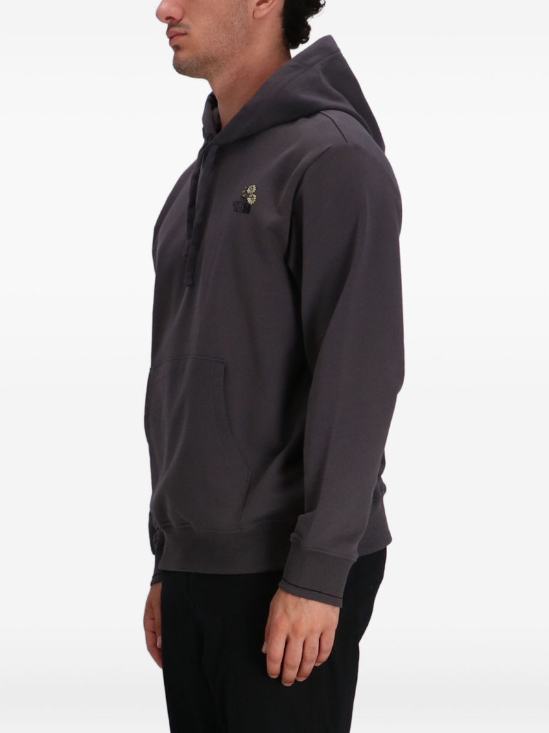 Connect embroidered-flower hoodie 3