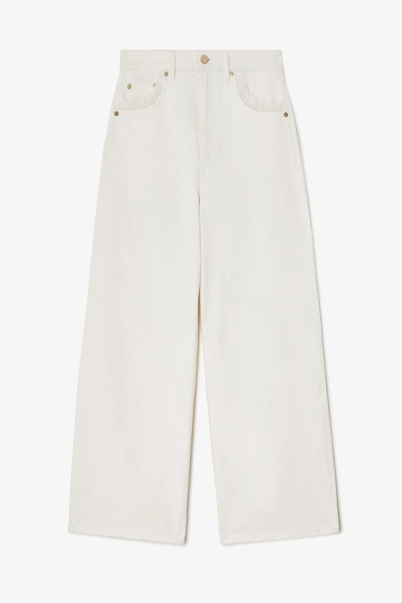 LARI STRAIGHT JEANS IN WHITE DENIM - 1