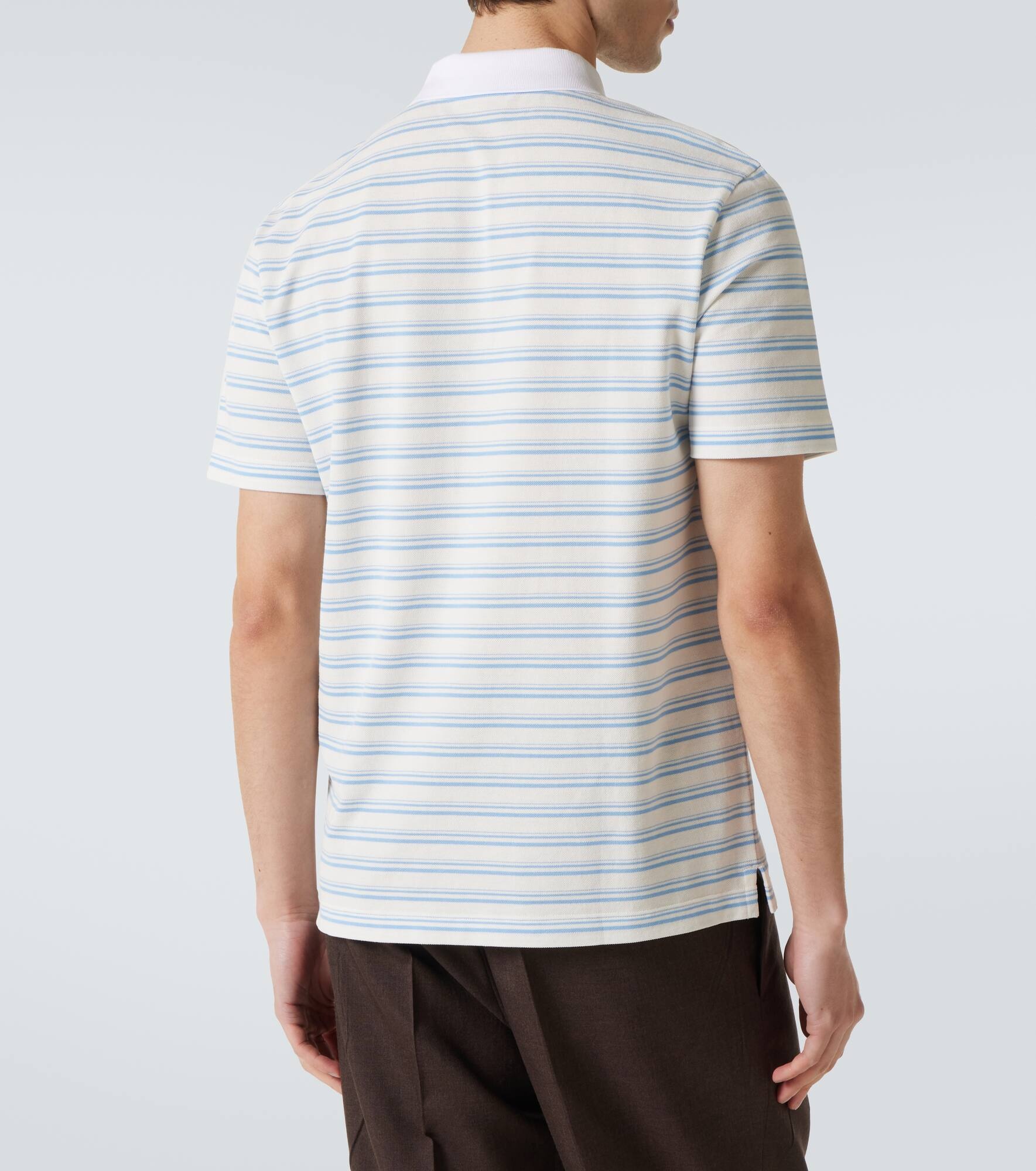 Striped cotton polo shirt - 4