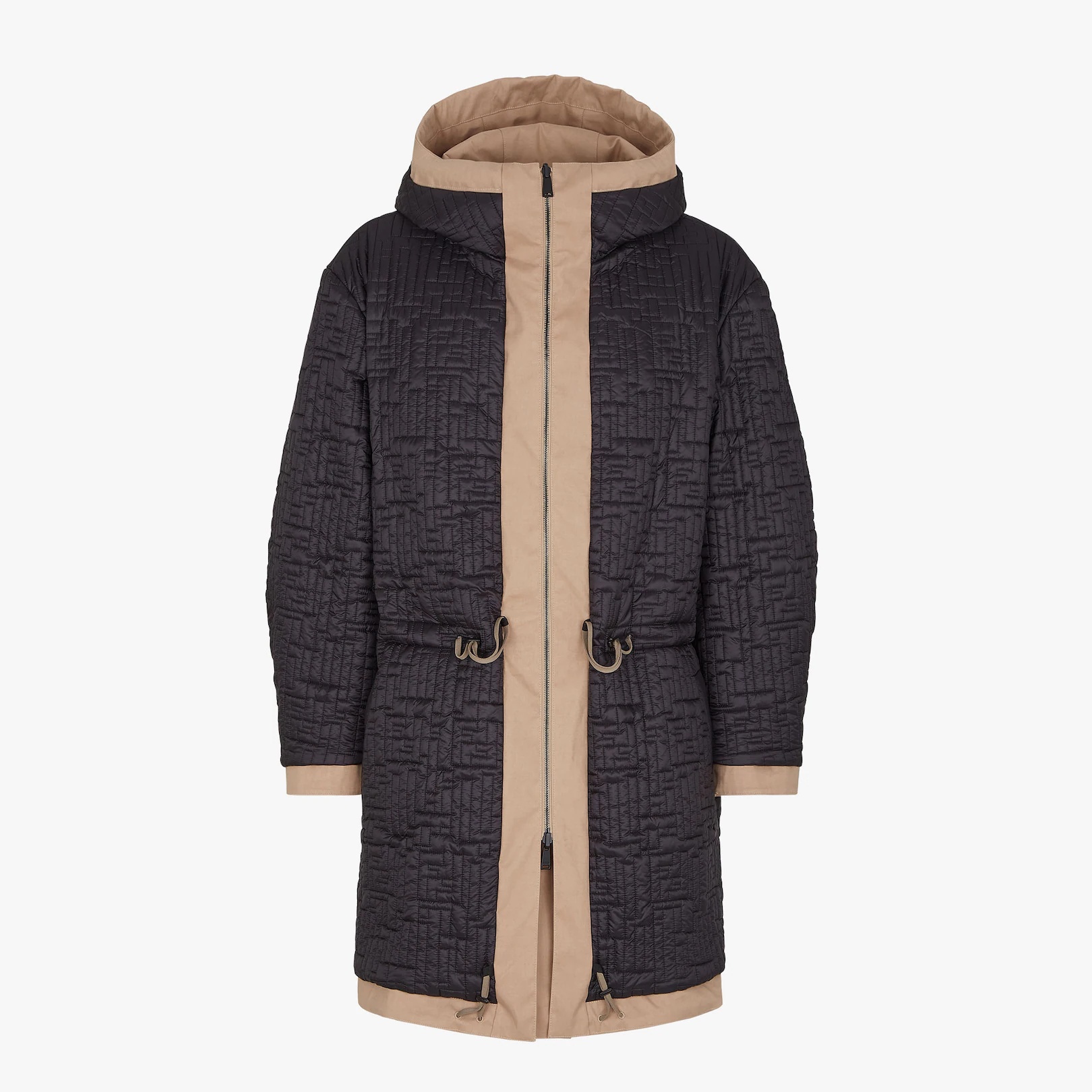 Beige tech fabric parka - 4