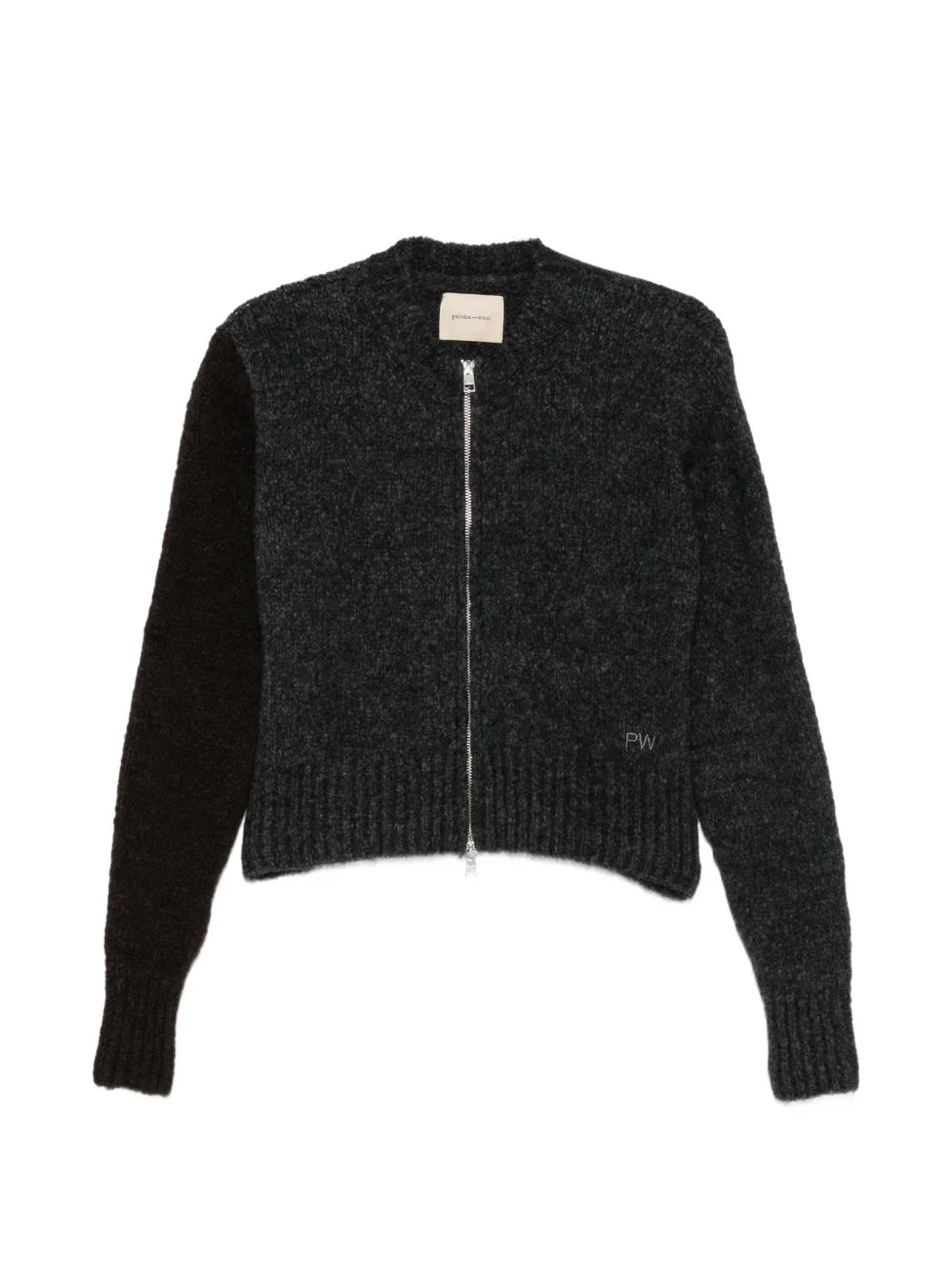 Jane zip-up knitted cardigan - 1