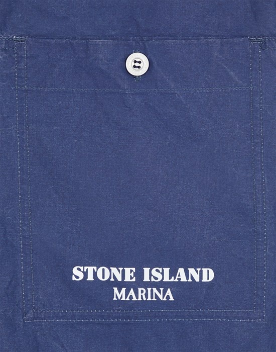 109X3 STONE ISLAND MARINA_PLATED COTTON CANVAS ROYAL BLUE - 5