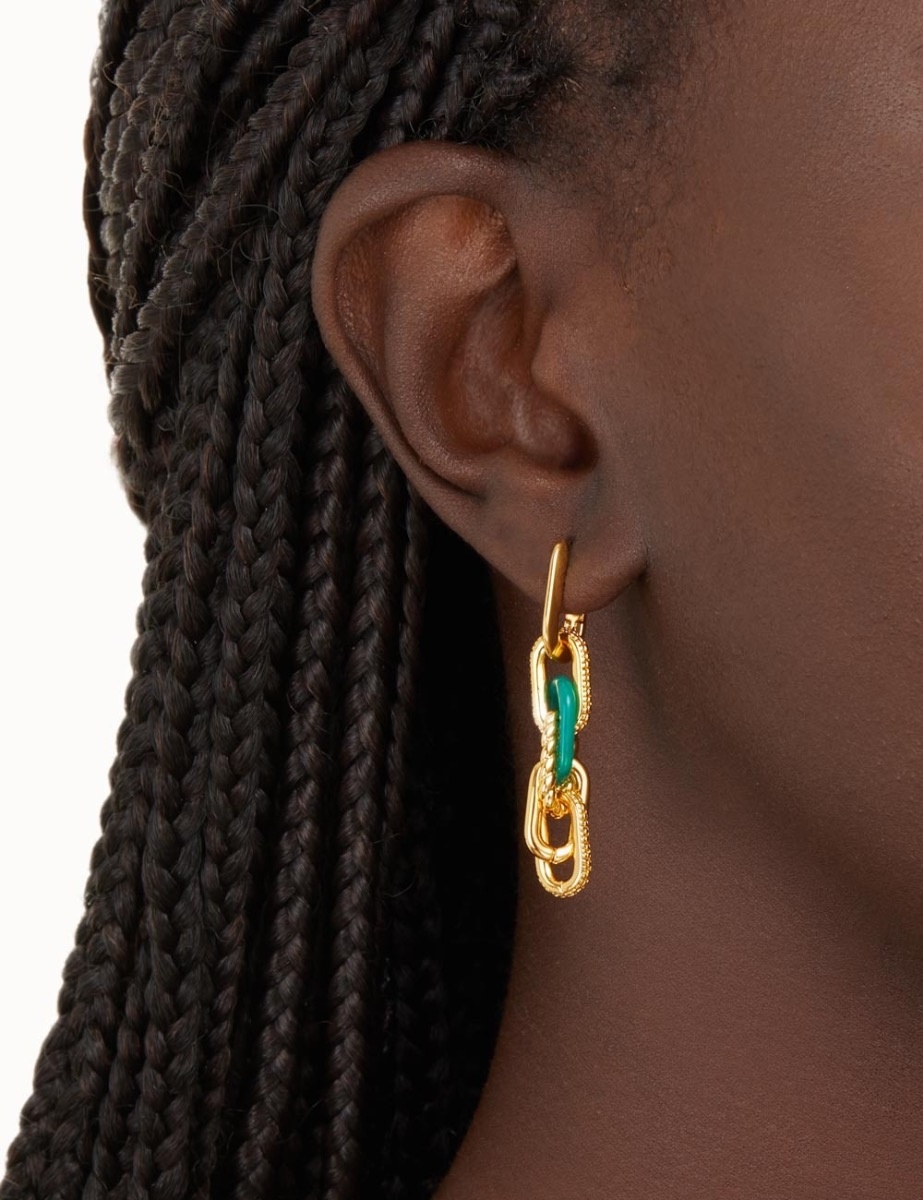 COLLAGE CHAIN LINK EARRINGS - 2