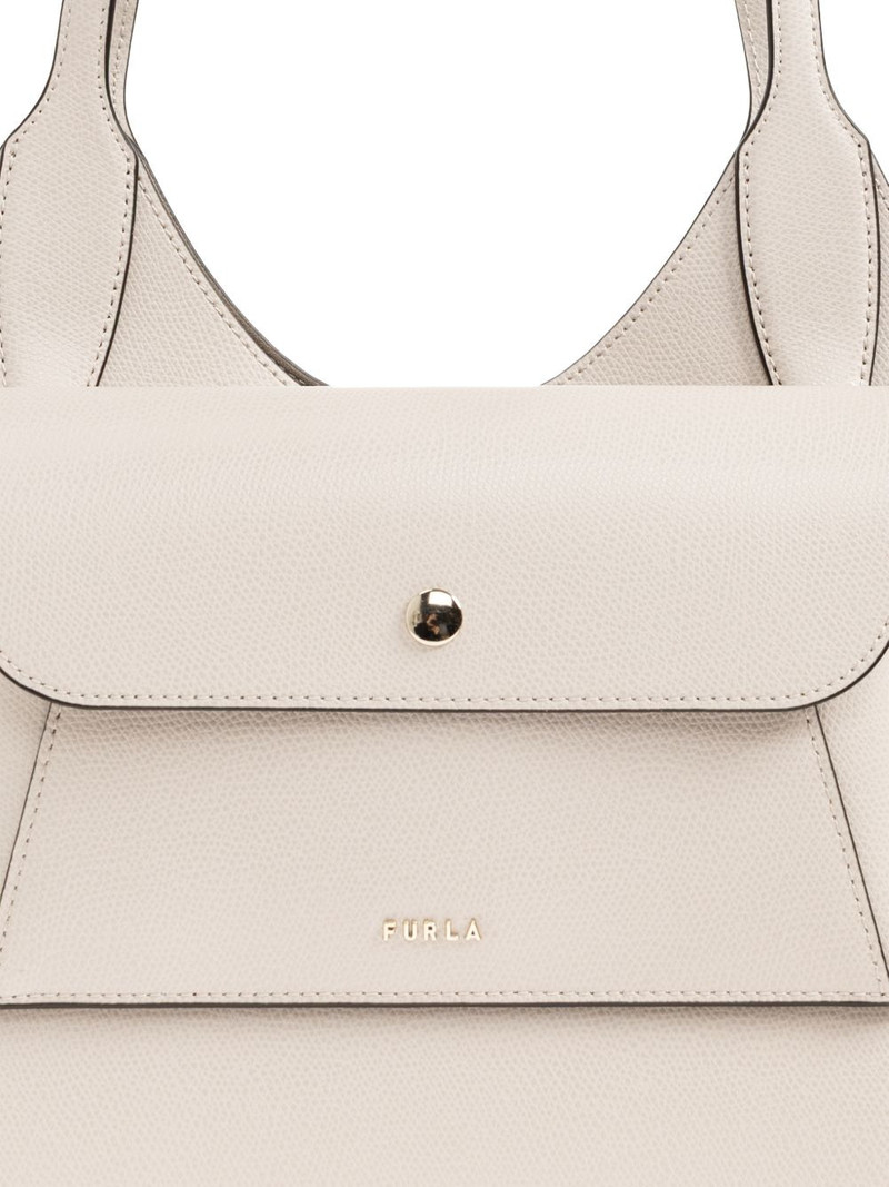 small Lea flap leather tote bag 7
