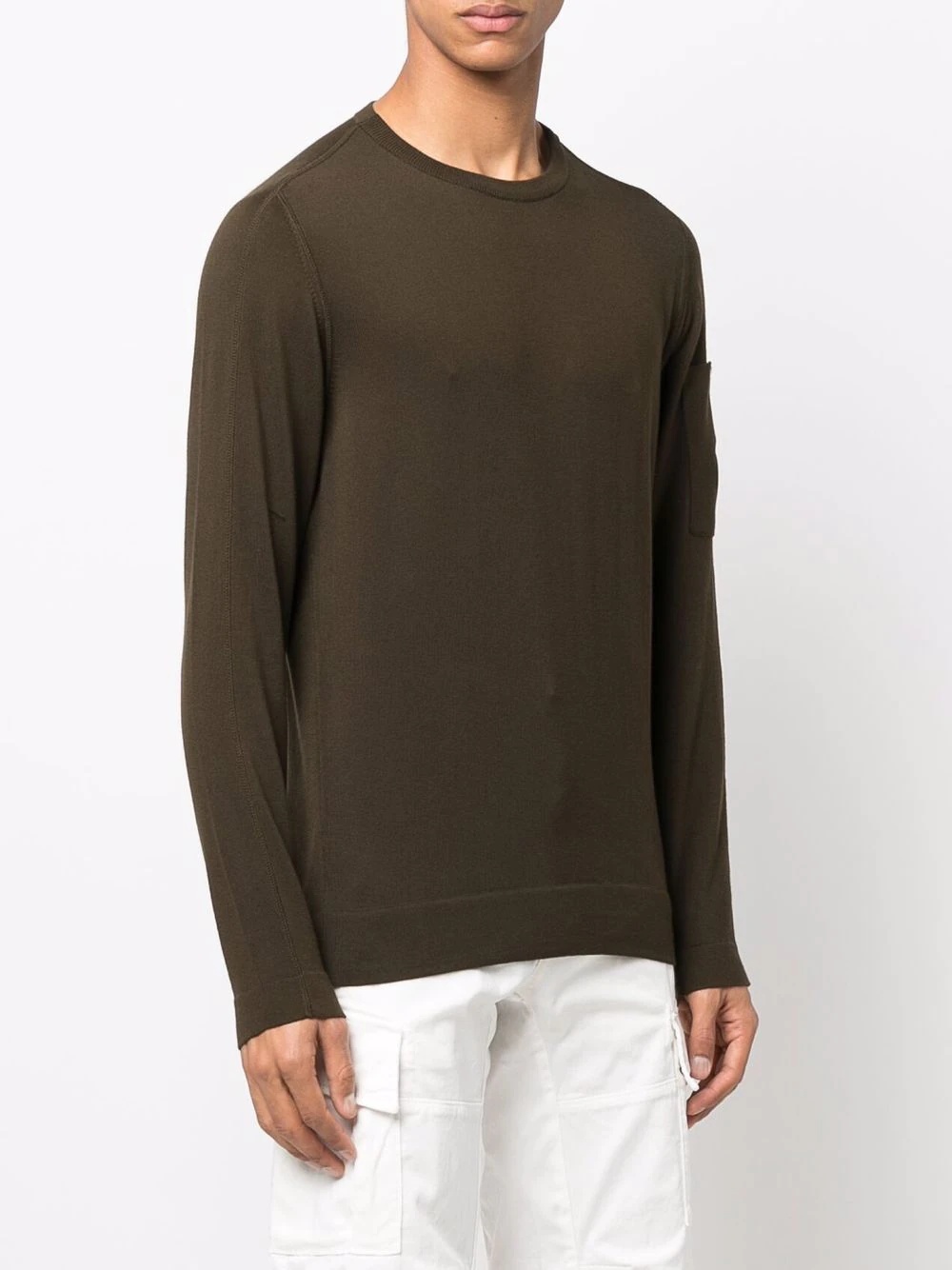 Lens patch crew neck sweatshirt - 3