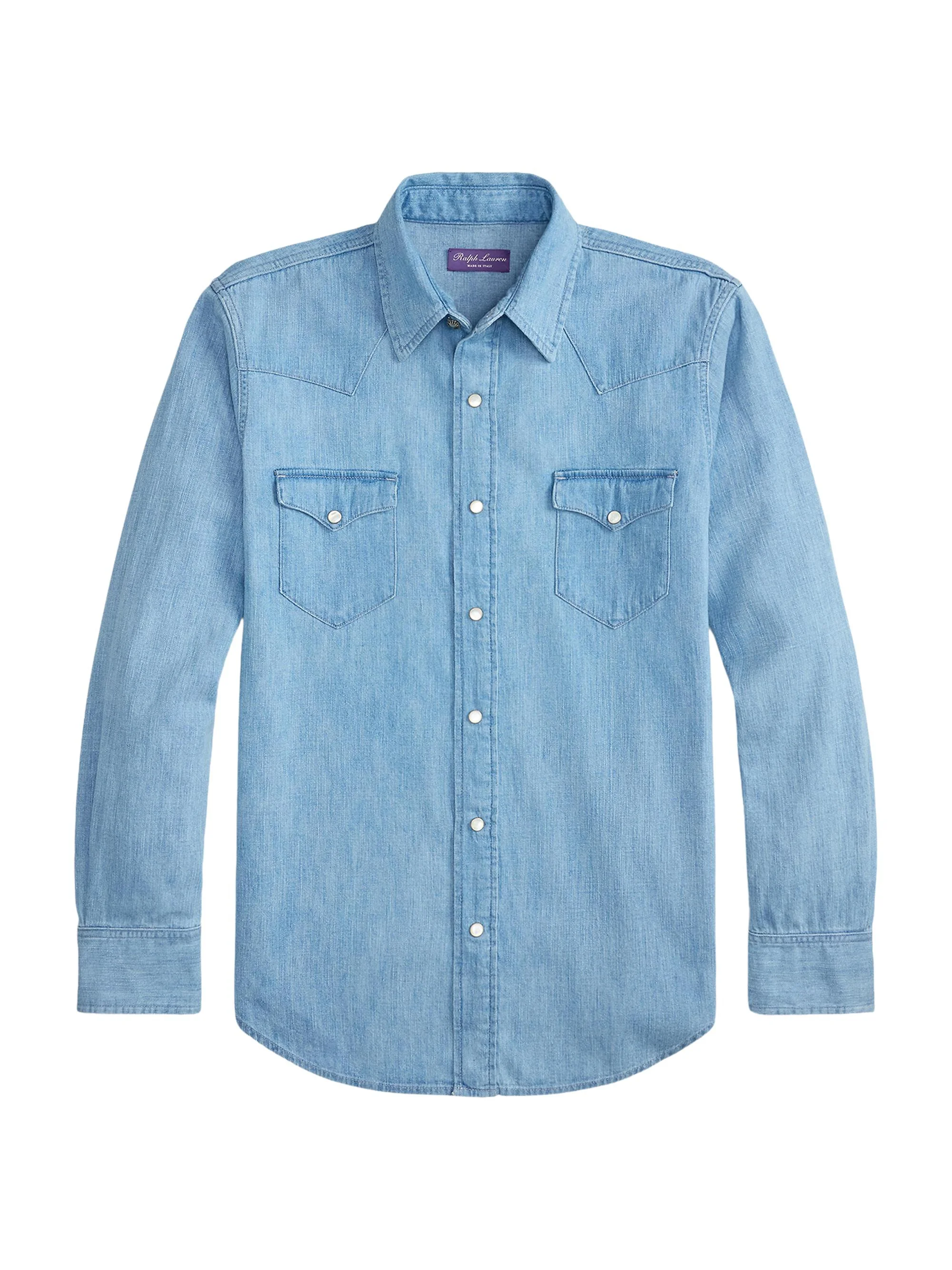 Men's Japanese Denim Western Shirt - Heritage Light Indigo - 1