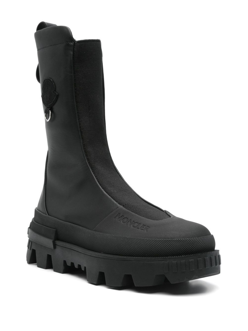 Moncler leather ankle boots outlook