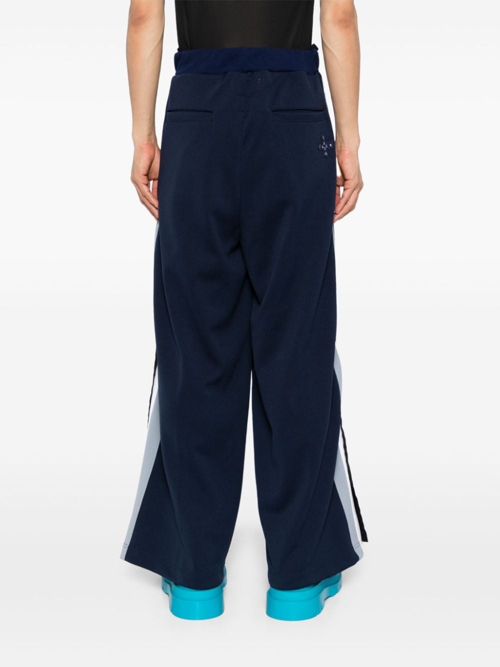 contrasting-panel track pants - 4