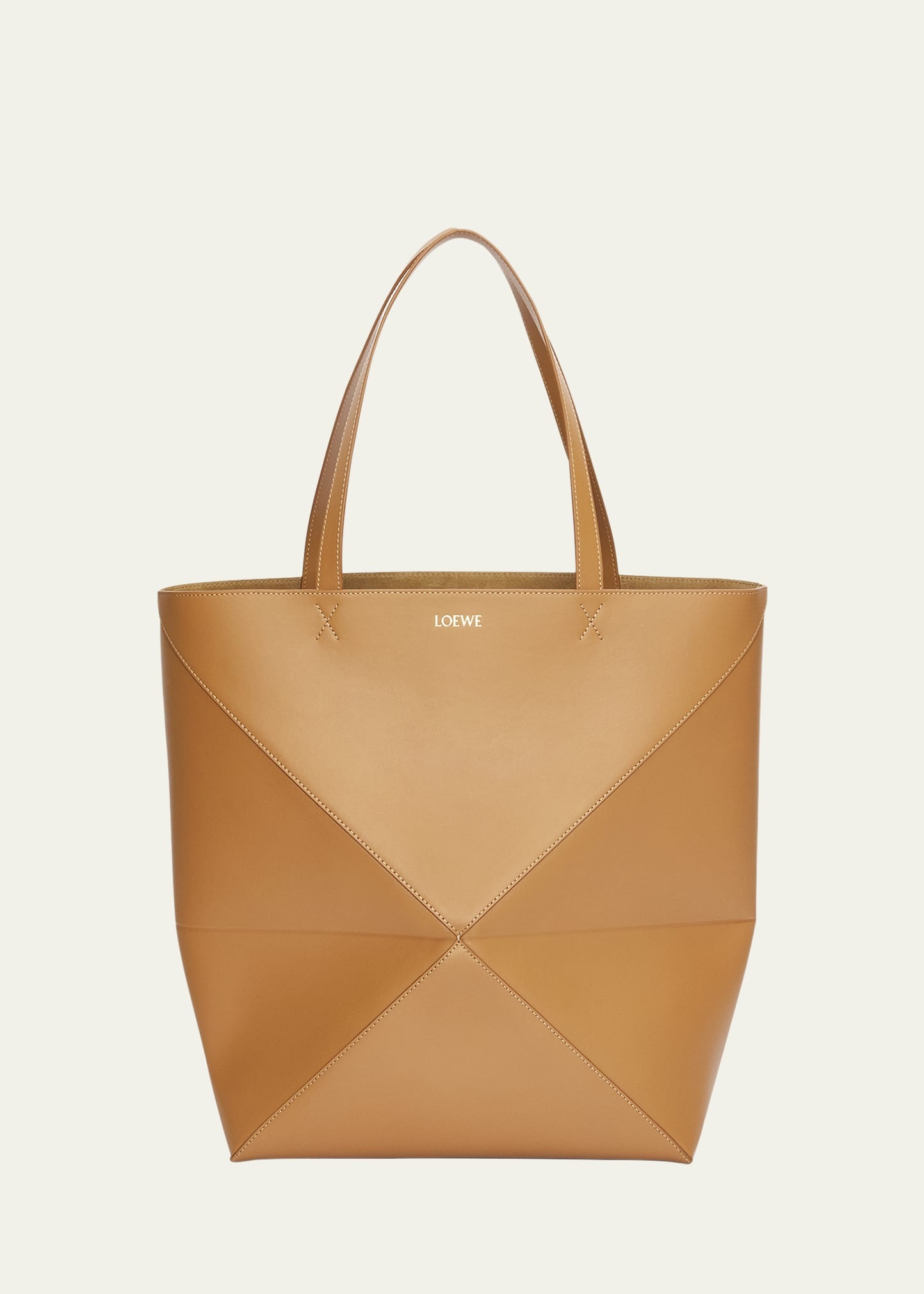Puzzle Fold Large Tote Bag in Shiny Leather - 1
