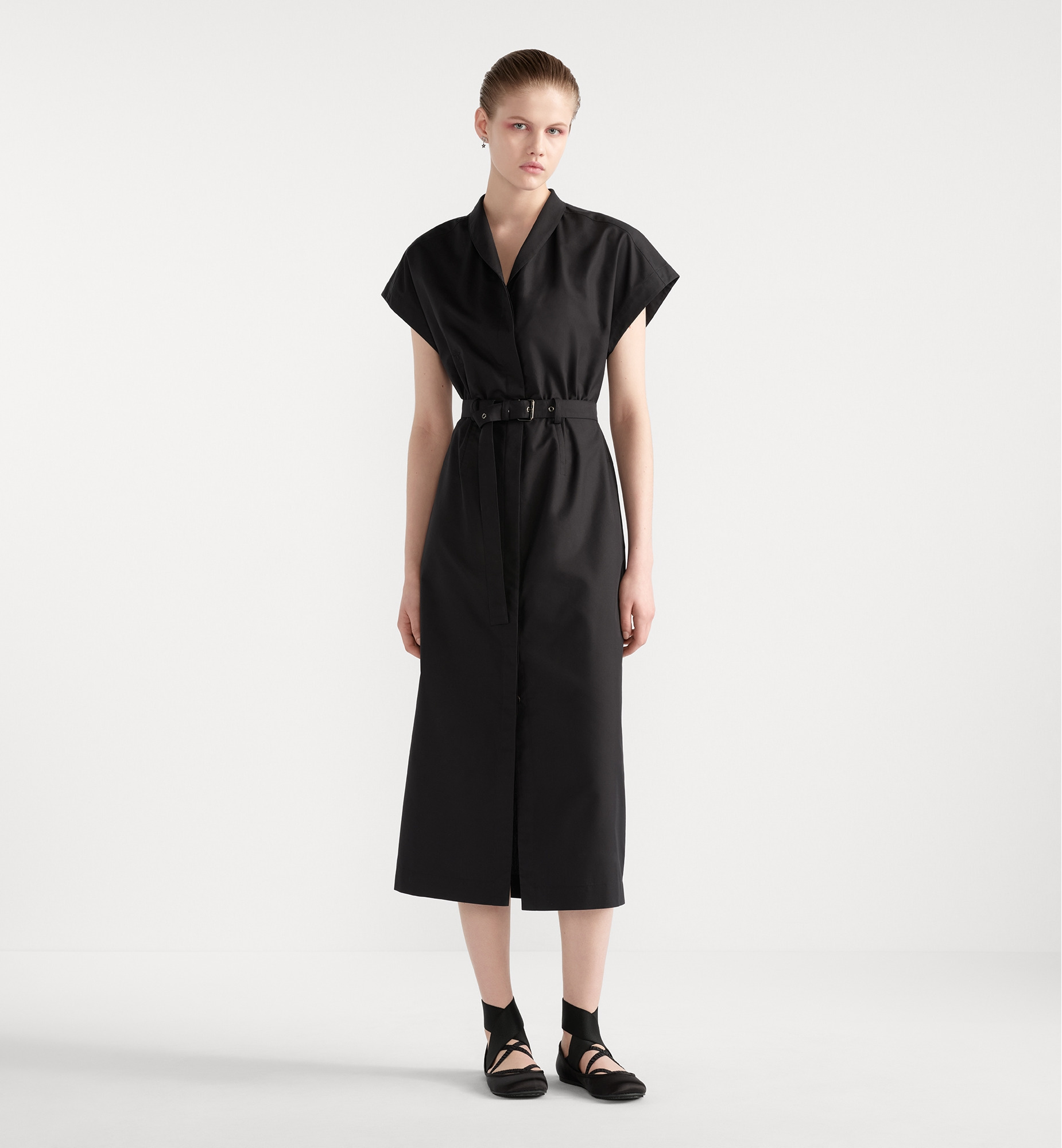 Mid-Length Belted Dress - 2