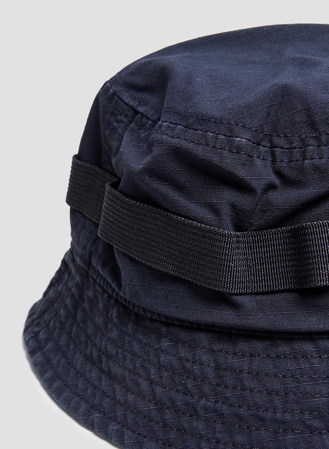 Nigel Cabourn Nam Bucket Hat (Cotton Ripstop) in Black Navy 