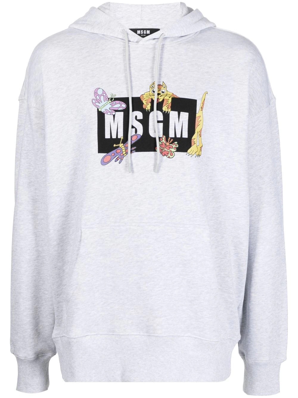 logo print hoodie - 1