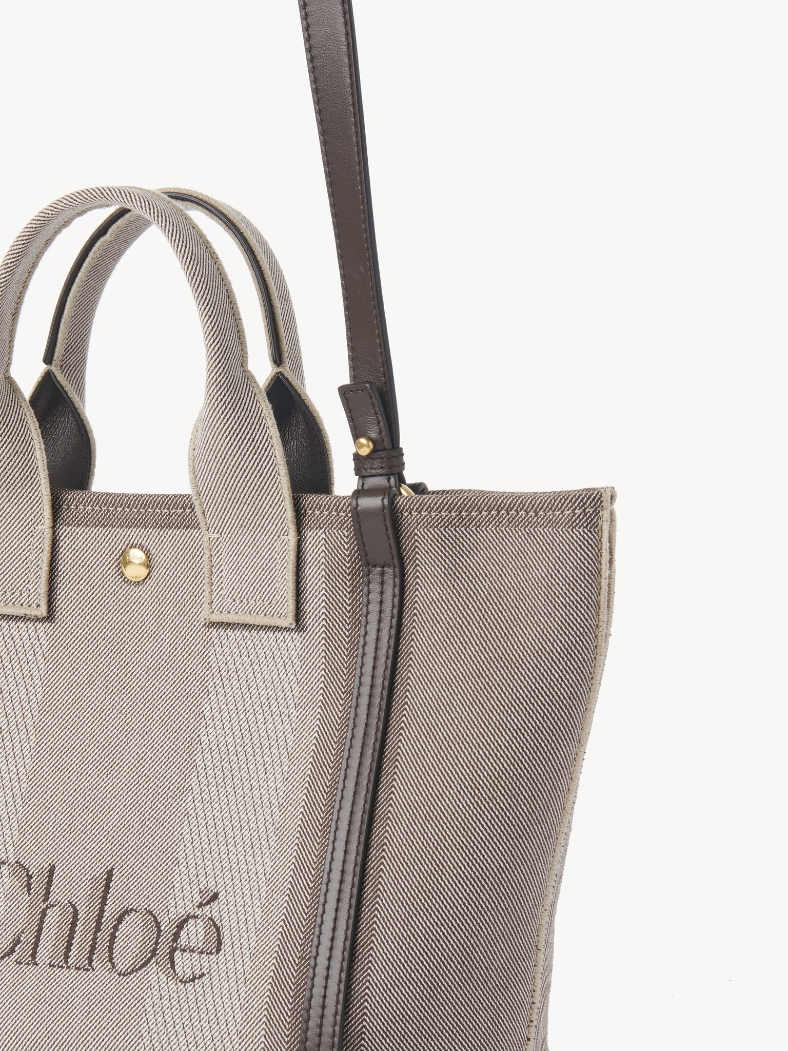 SMALL CHLOÉ CARRY TOTE BAG IN CANVAS - 7
