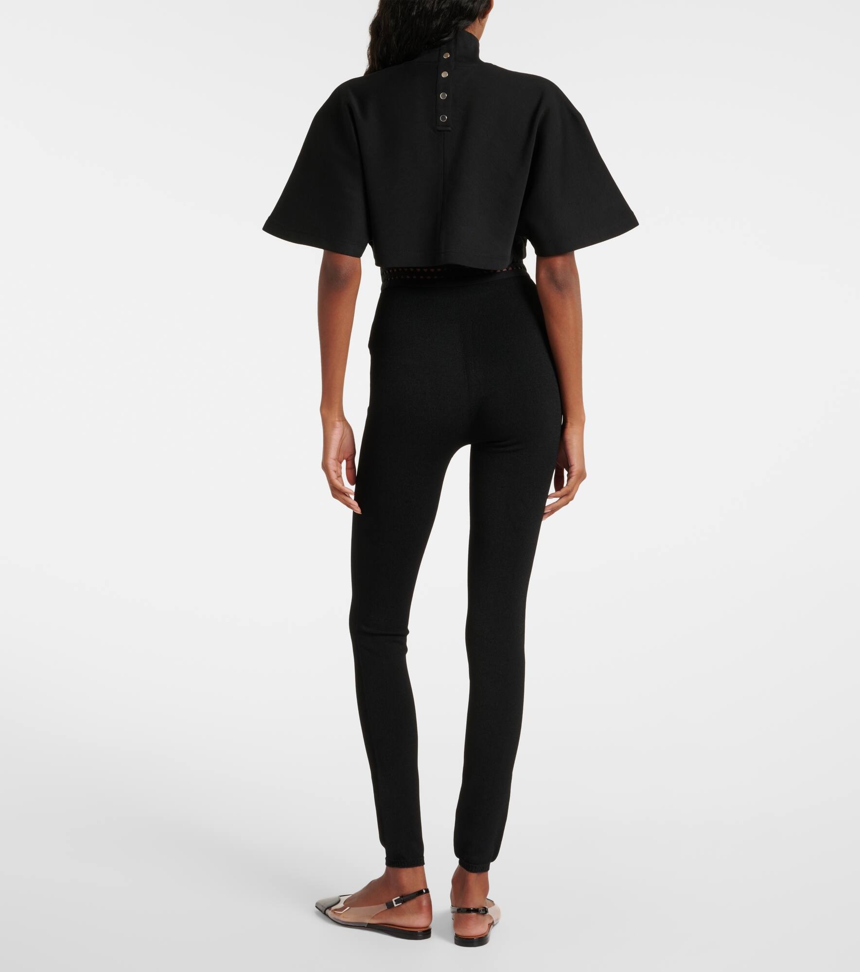 Cotton jersey crop top - 3
