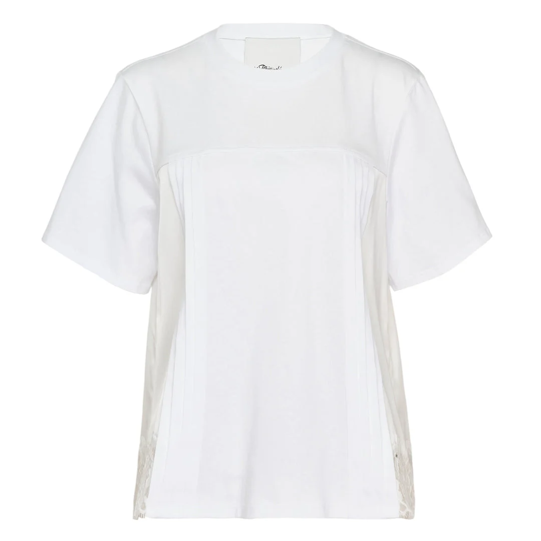 Satin Lace Combo Tee - 1