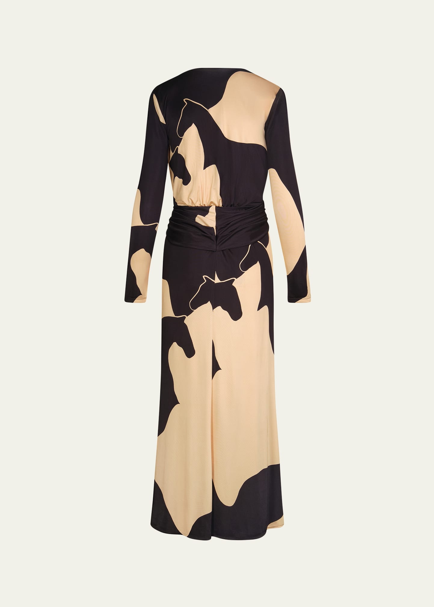 Oasis Plunging Long-Sleeve Ankle Dress - 3