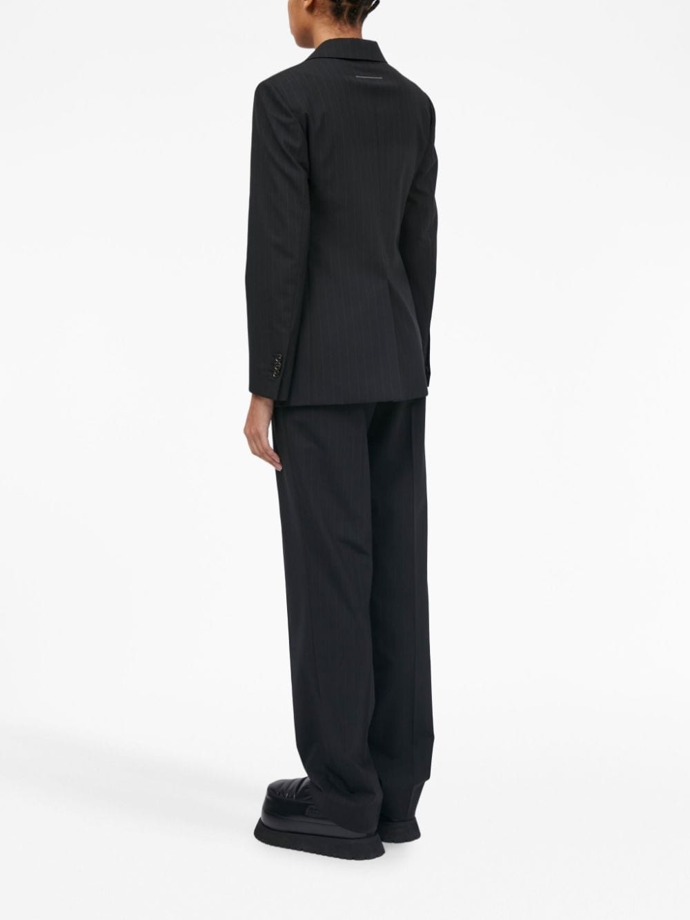 pinstriped tailored blazer - 5