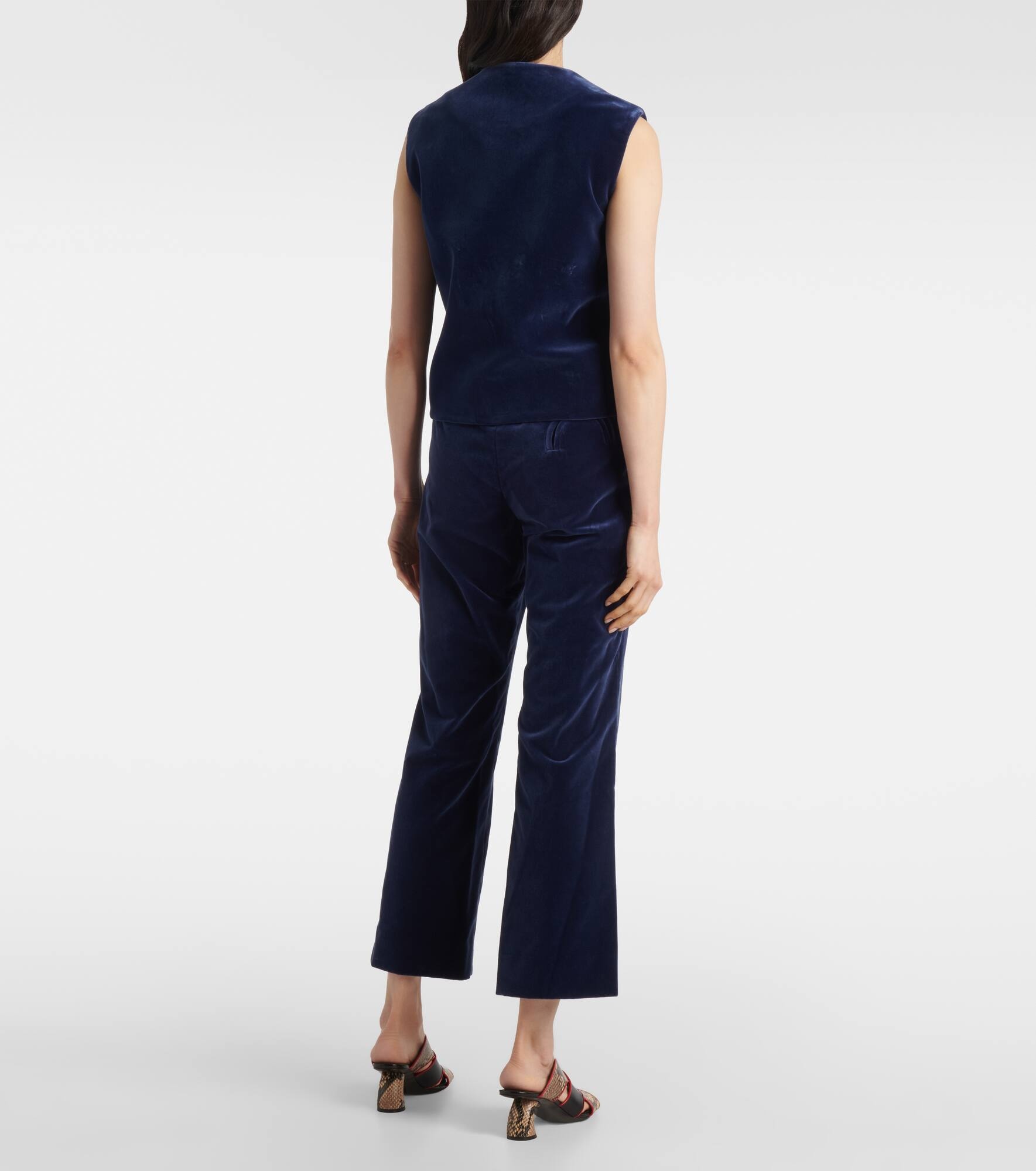 Jealousy Gliss cotton velvet vest - 3