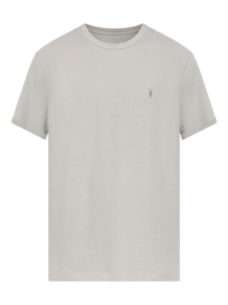embroidered-logo waffle-texture T-shirt 1