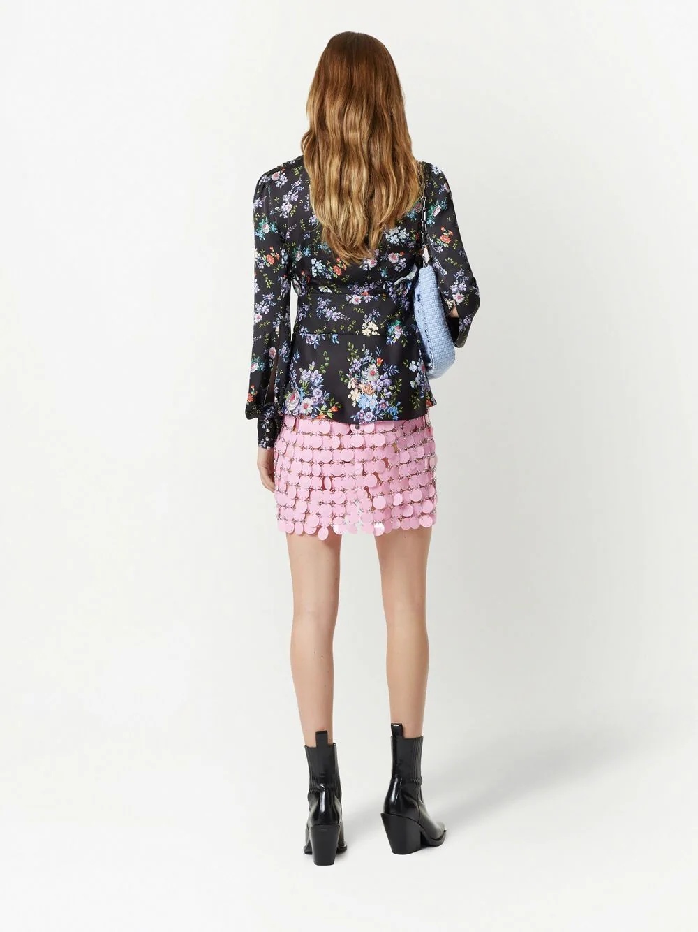 floral-print silk shirt - 3