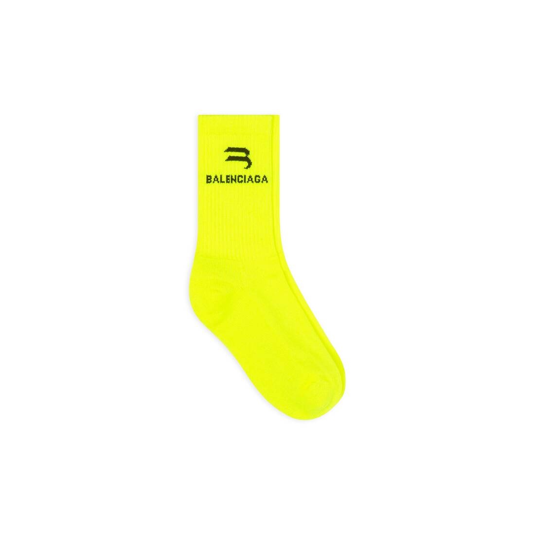 Men's Sporty B Tennis Socks  in Yellow - 1