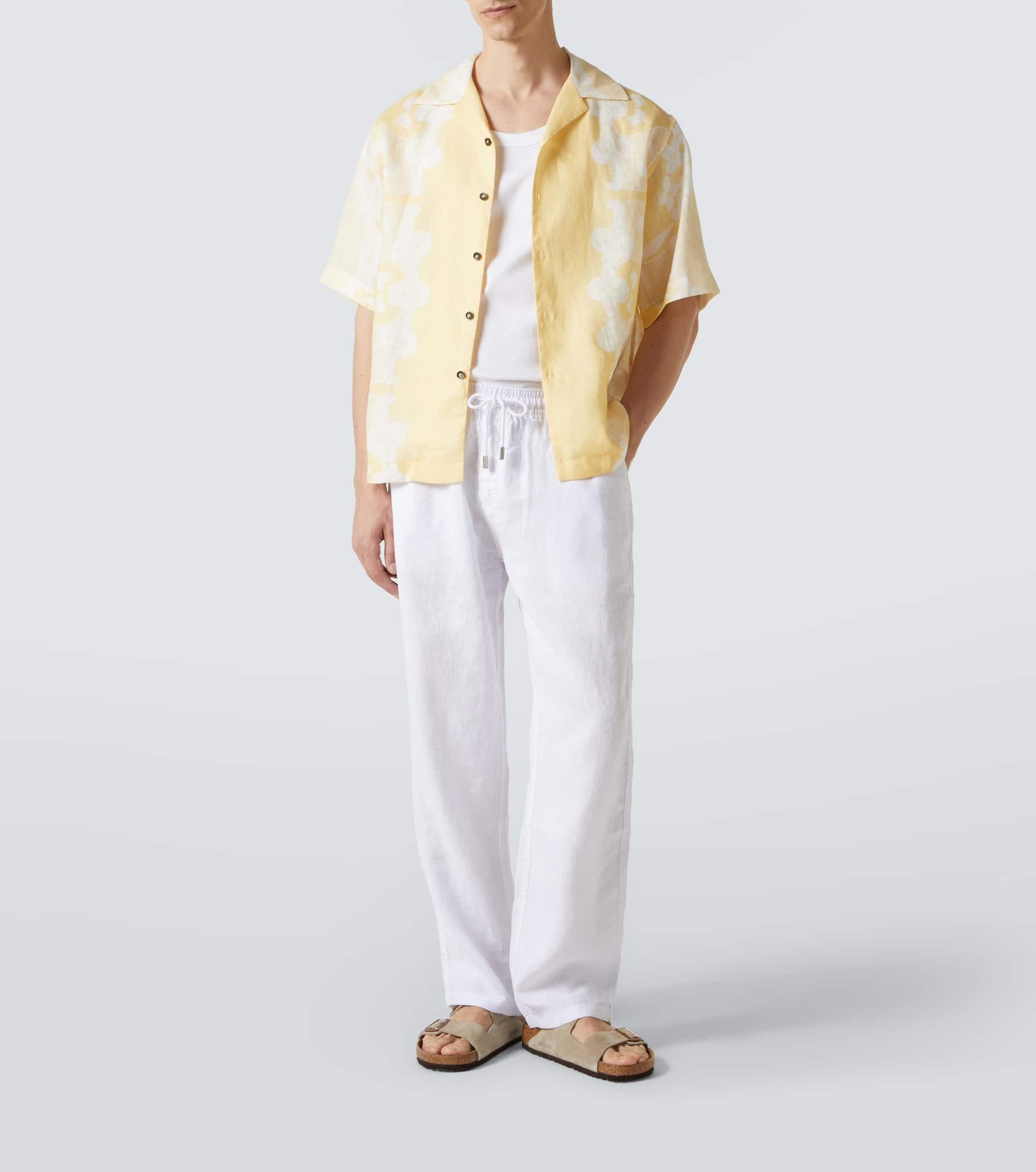 Linen drawstring pants - 2