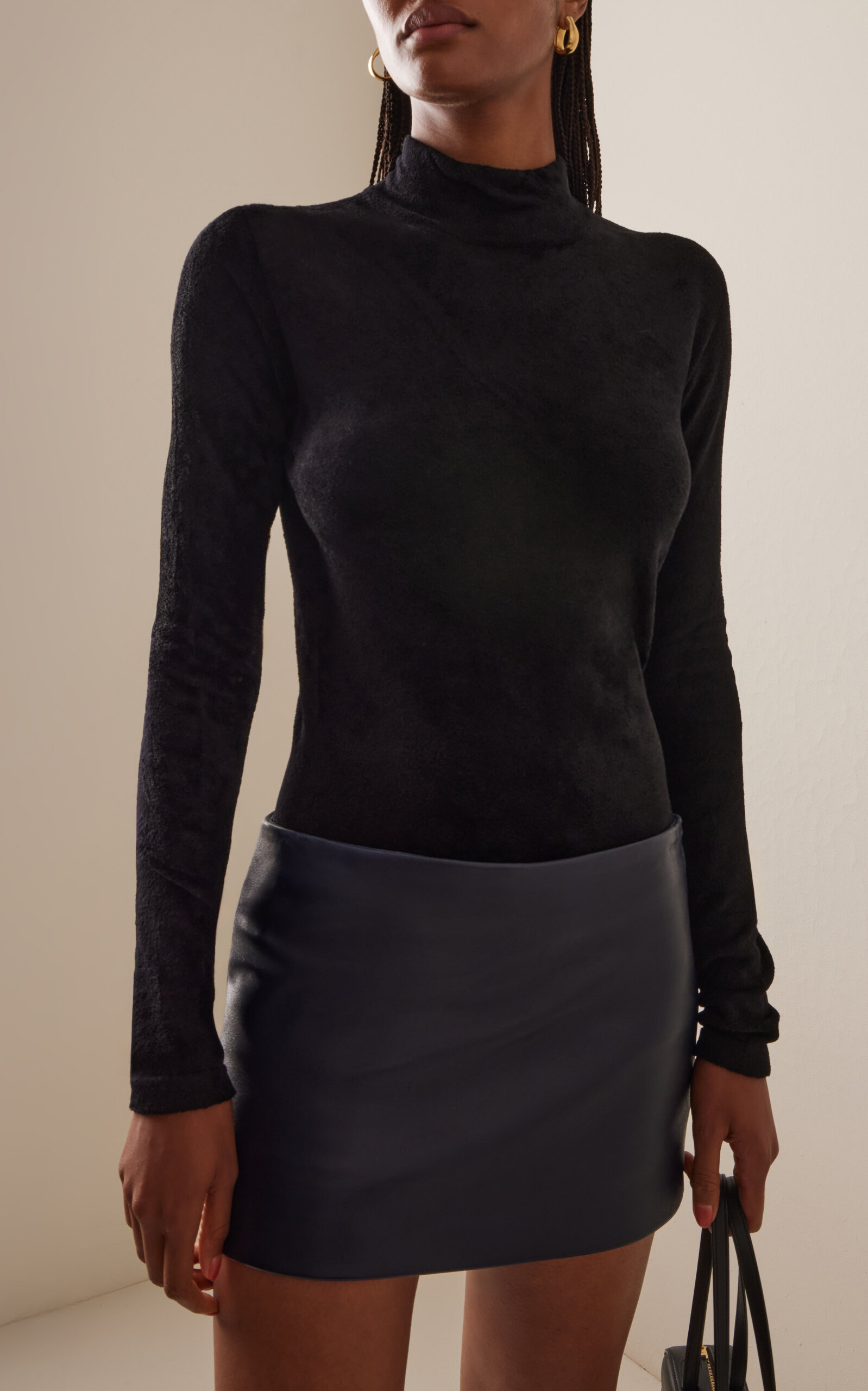 Turtleneck Chenille Sweater black - 3