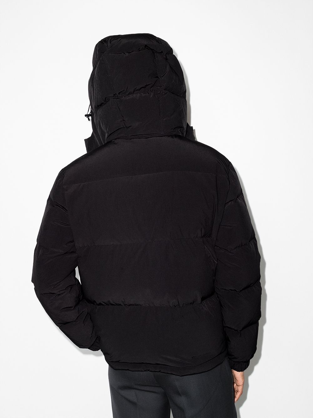 logo-patch puffer coat - 5