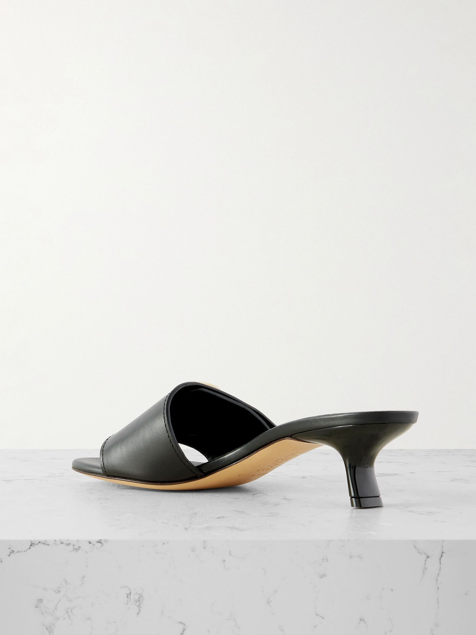 Pebble leather sandals Black - 3