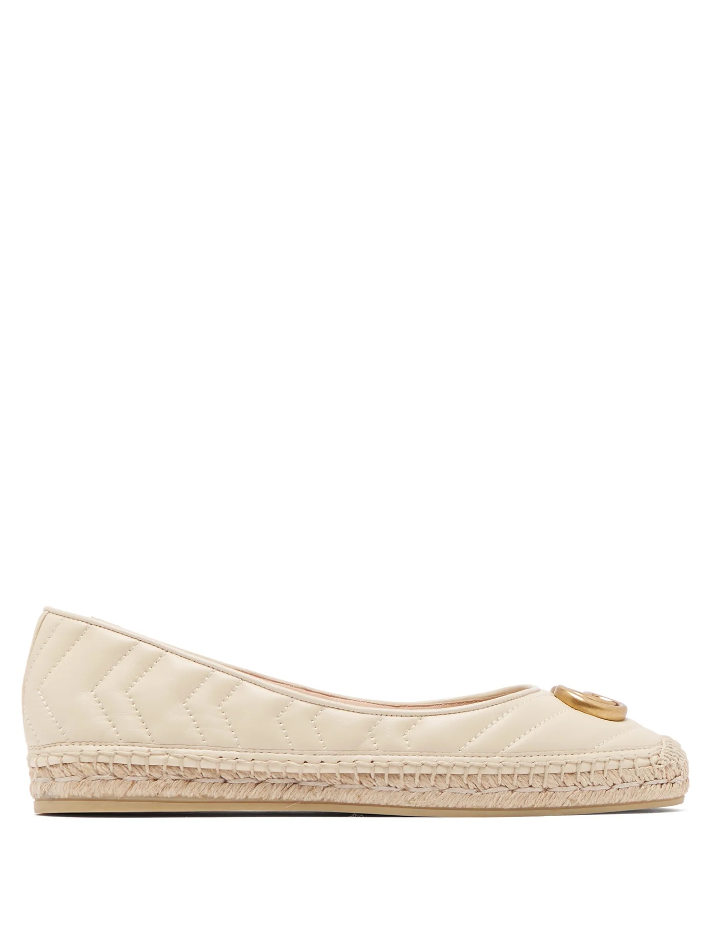 Pilar chevron-quilted leather espadrilles - 1