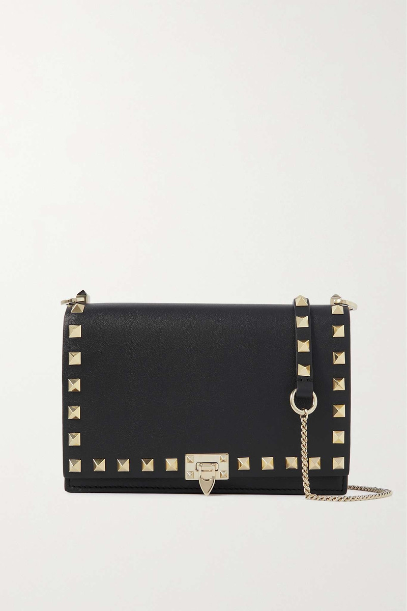 Rockstud leather clutch 1