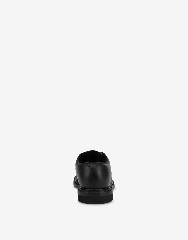 Moschino DERBY SHOES IN NAPPA LEATHER OLIVER outlook