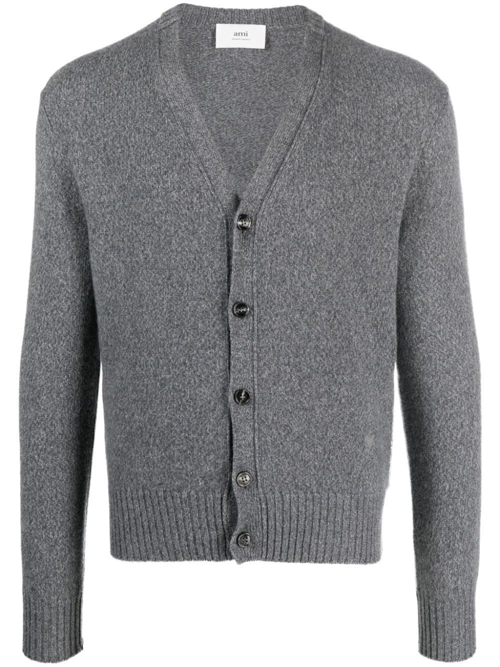 V-neck knit cardigan - 1