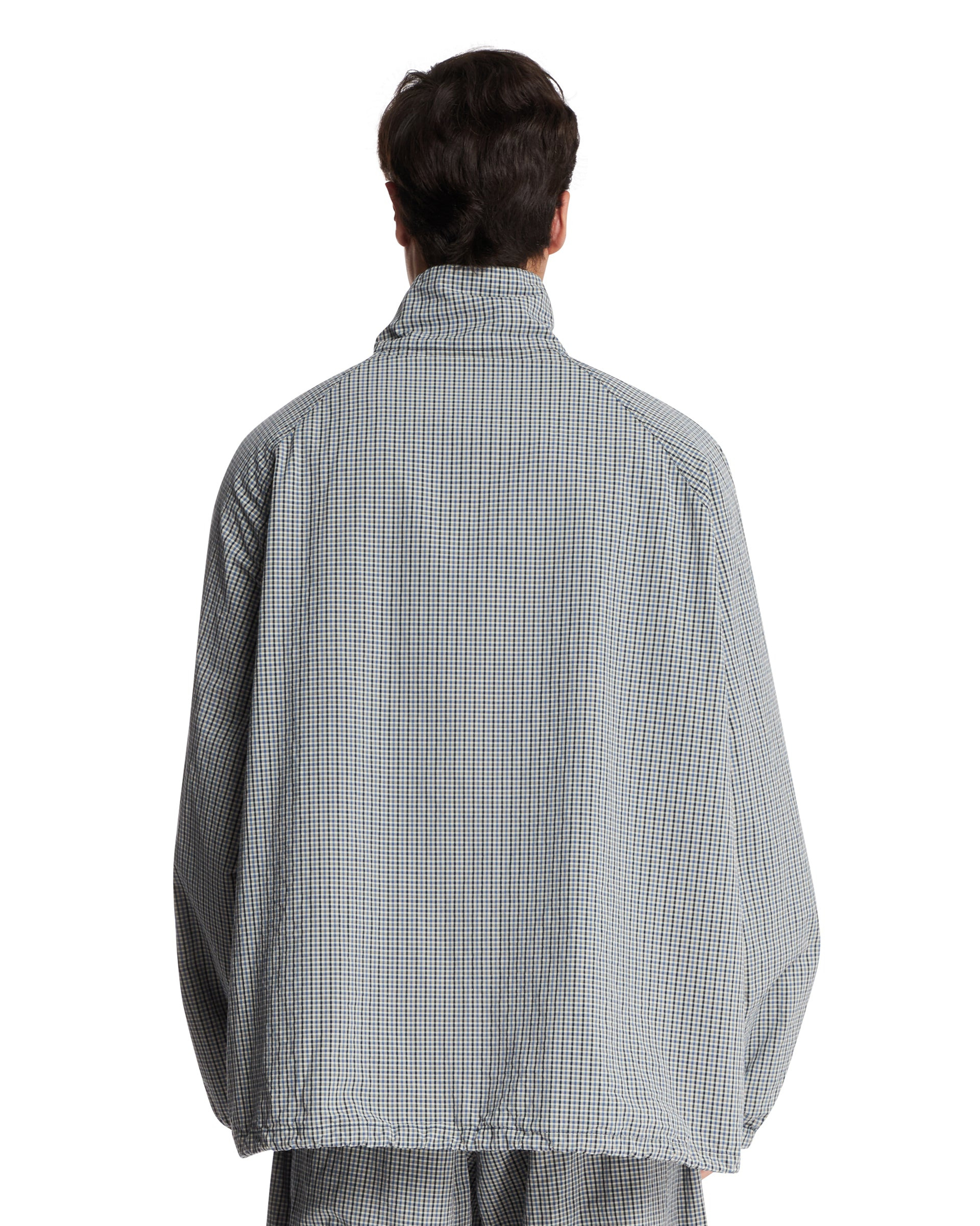 Blue Checkered Zip Jacket - 3
