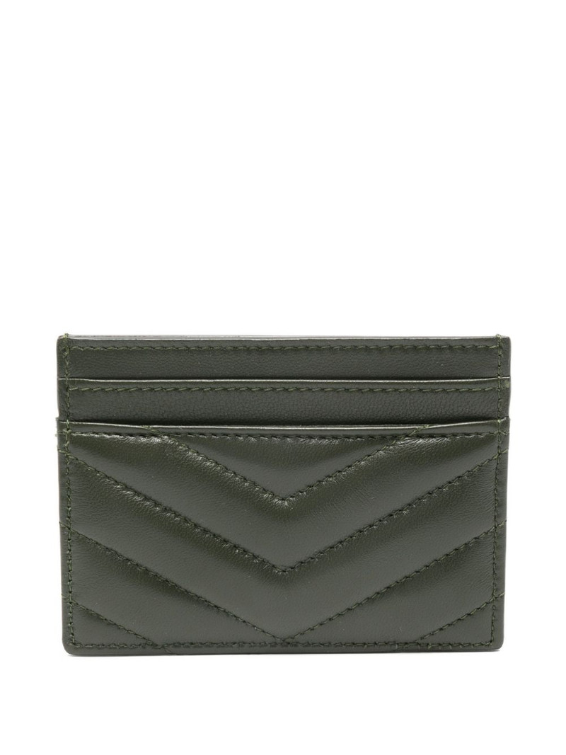 SAINT LAURENT quilted logo cardholder outlook