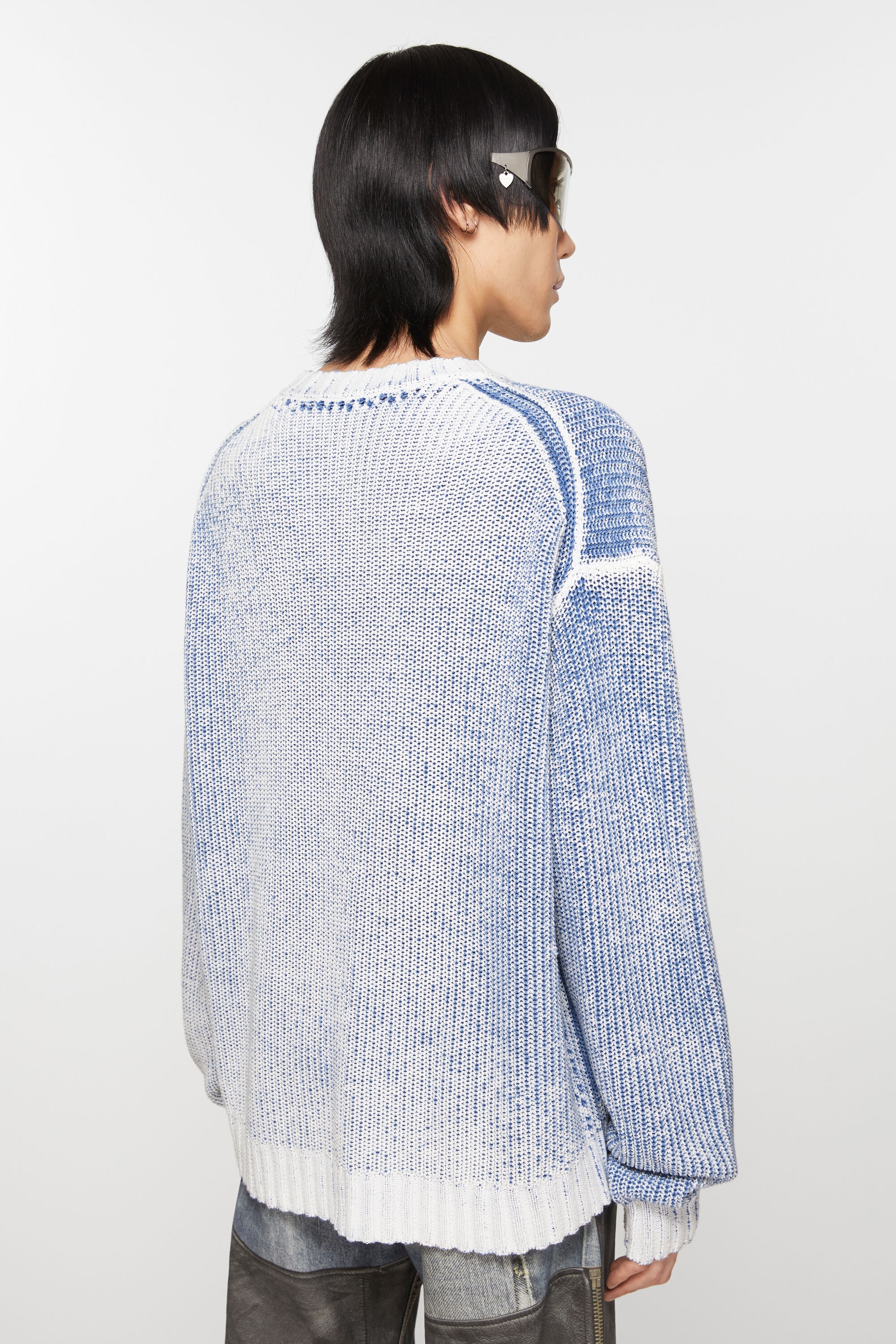 Crew neck jumper - Old blue/white - 3