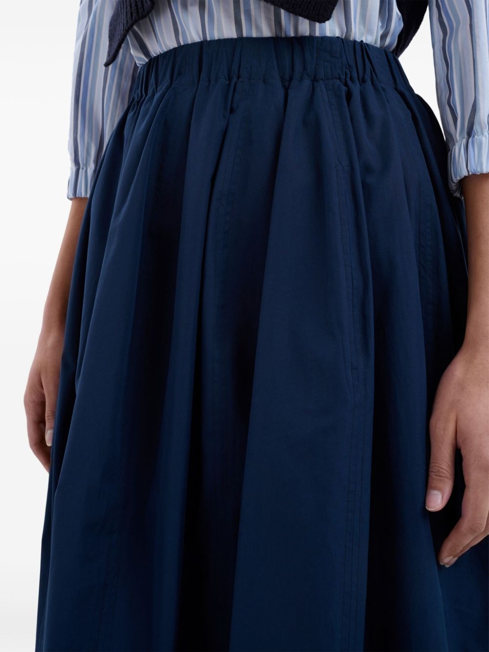 A-line cotton midi skirt - 5