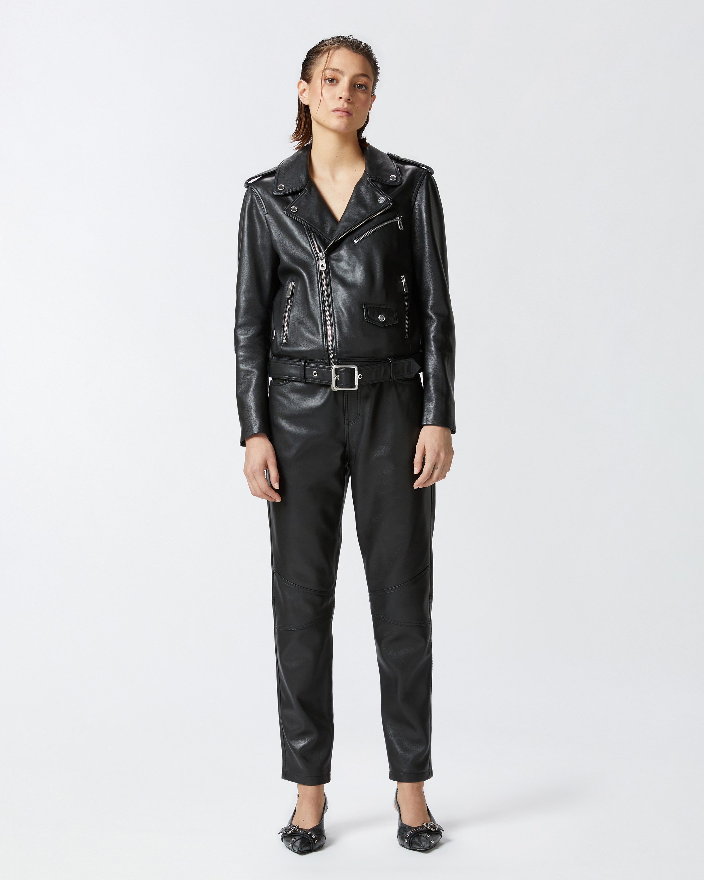 SOFT NAPPA LEATHER BIKER JACKET - 3