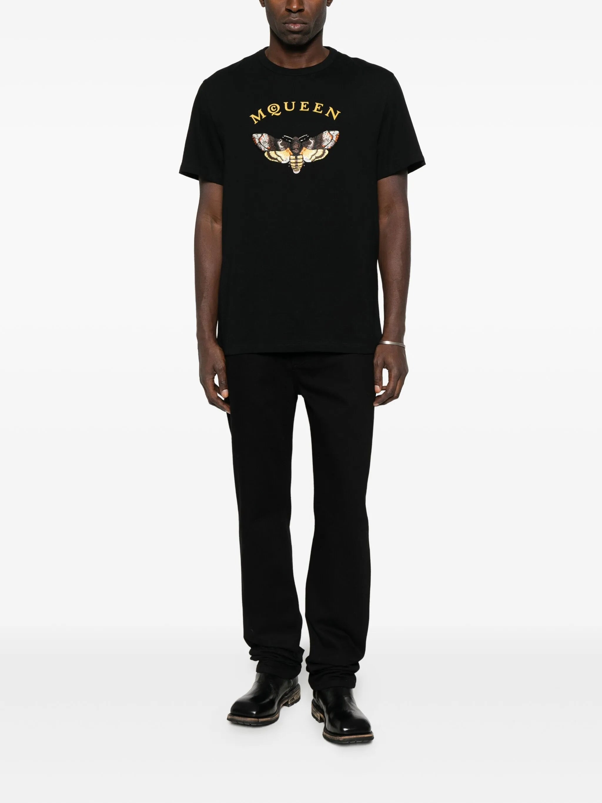 Alexander Mcqueen Moth-embroidered T-shirt - 3