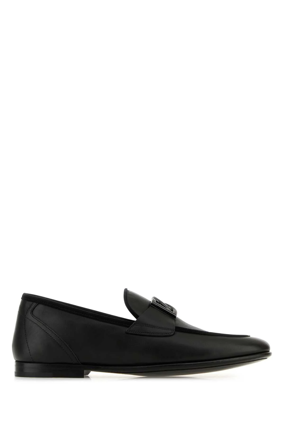 Dolce & Gabbana Men Black Leather Erice Loafers - 1