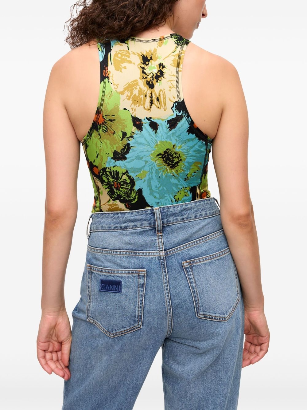 floral-print bodysuit - 4