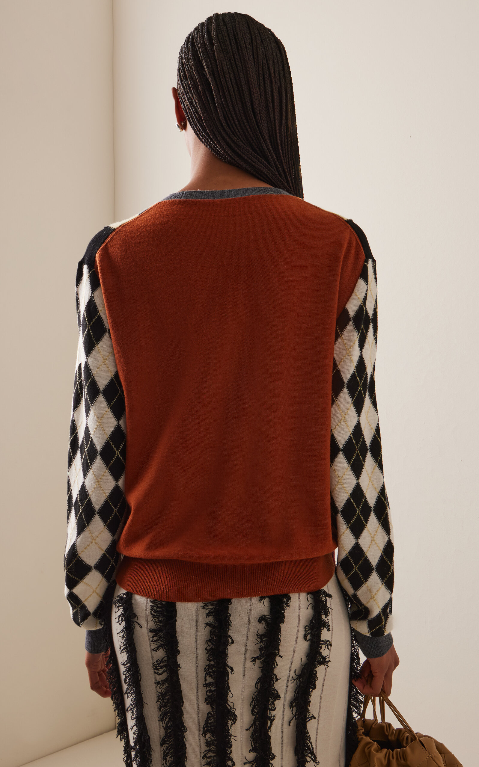 Reed Argyle Merino Wool Sweater print - 4