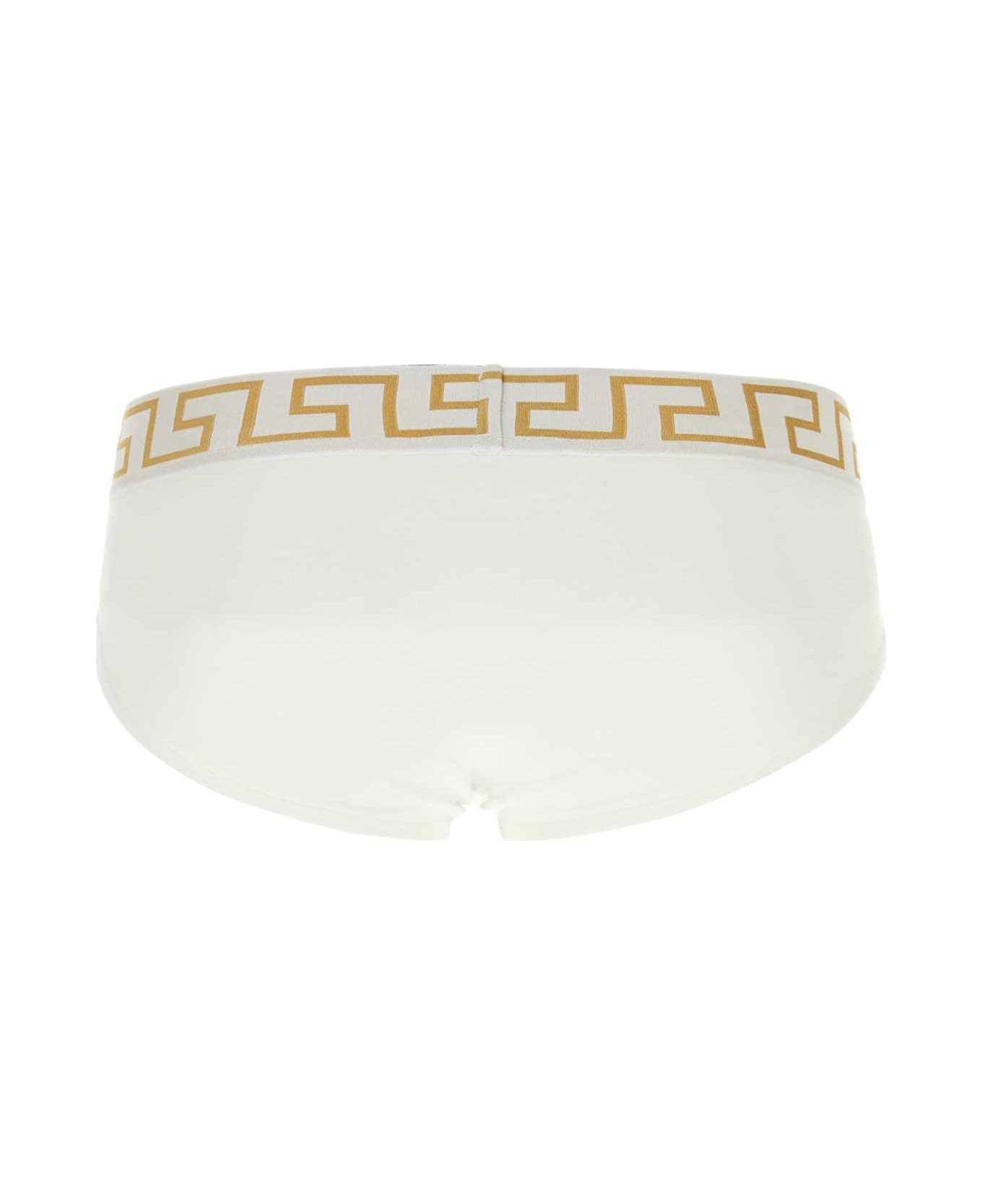 White Stretch Cotton Brief - 2