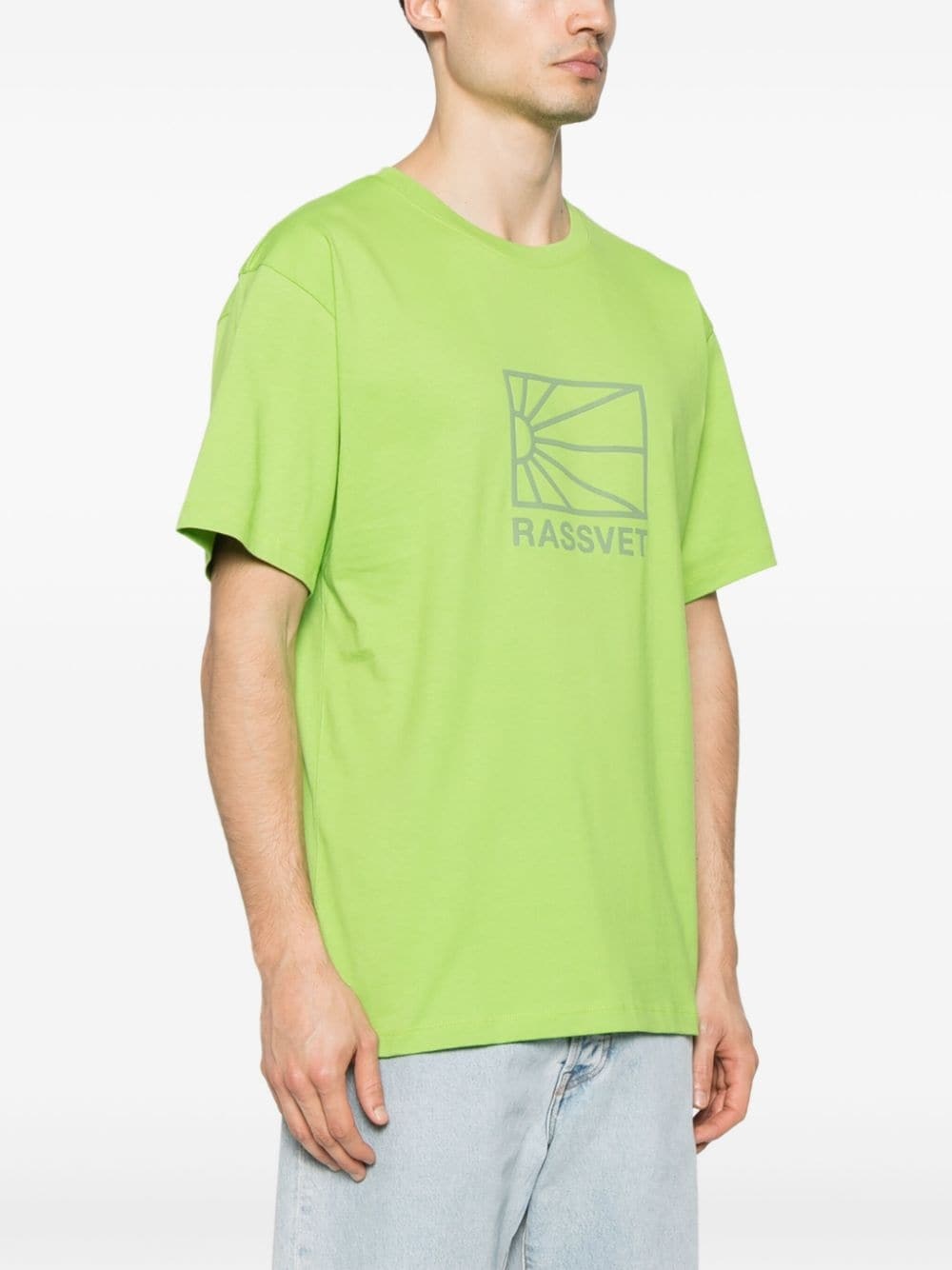 logo-rubberised cotton T-shirt - 3